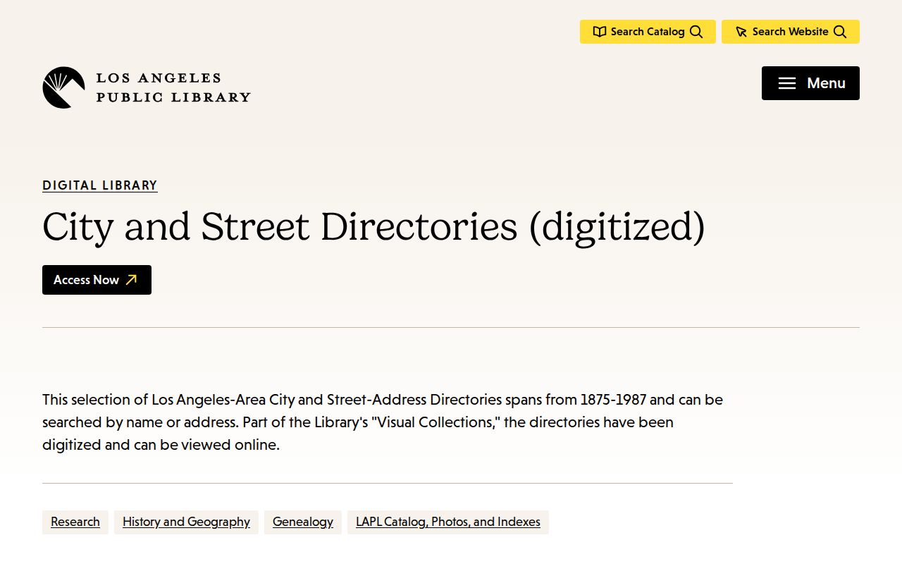 Historical La Verne people directories in LAPL collection