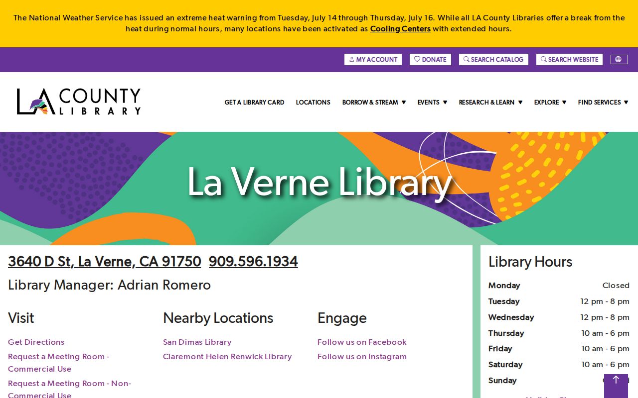 La Verne people directories library local history source